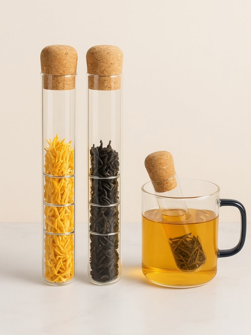 چای‌ساز لوله‌ای شیشه‌ای