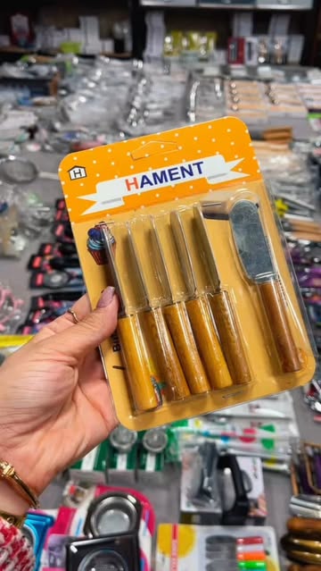 ست کارد کره و پنیر دسته چوبی